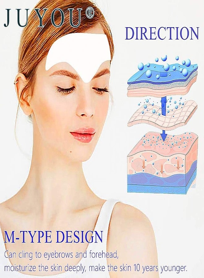JUYOU Forehead Mask, Pad, Anti-Wrinkle Patch, Firming Collagen Anti-Wrinkle Gel Sticker, Reduce Fine Lines Moisturizers Deeply Repairs (6Packs) - Image 3
